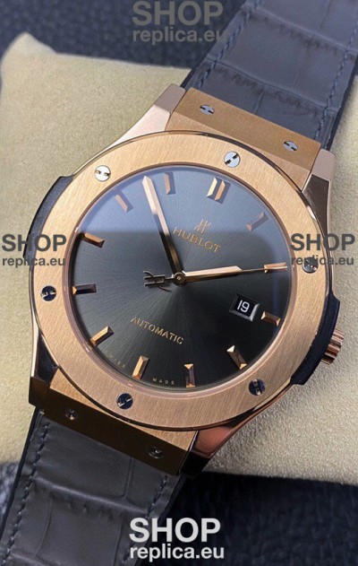 Hublot Classic Fusion 1:1 Mirror Replica Swiss Watch in 904L Steel Casing Grey Dial 42MM
