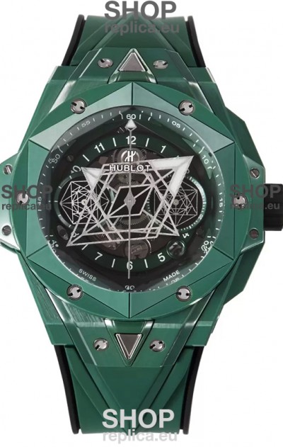 Hublot Big Bang UNICO Sang Bleu II Green Ceramic 1:1 Mirror Quality Swiss Replica Watch