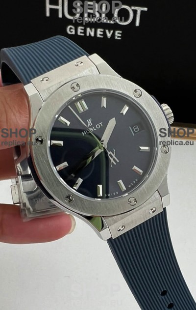 Hublot Classic Fusion Stainless Steel 33MM Blue Dial Swiss Quartz Movement Watch 1:1 Mirror Quality