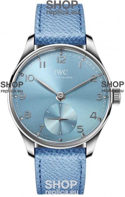 IWC Portugieser Automatic 40 IW358402 Blue Dial in White Gold 1:1 Mirror Replica Watch 