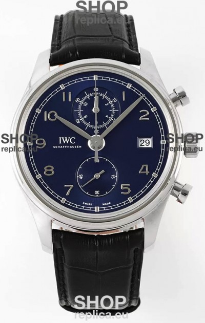 IWC Portugieser Chronograph Classic IW390303 Blue Dial Swiss Replica Watch