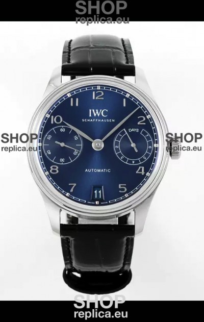 IWC Super Clone Portugieser Swiss 1:1 Mirror Replica Watch Blue Dial Steel Case Watch