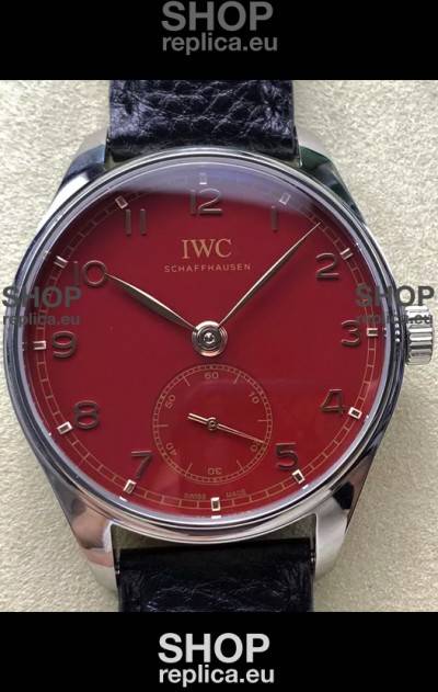 IWC Portugieser Super Clone Automatic 41 IW358315 Red Dial in Steel Case