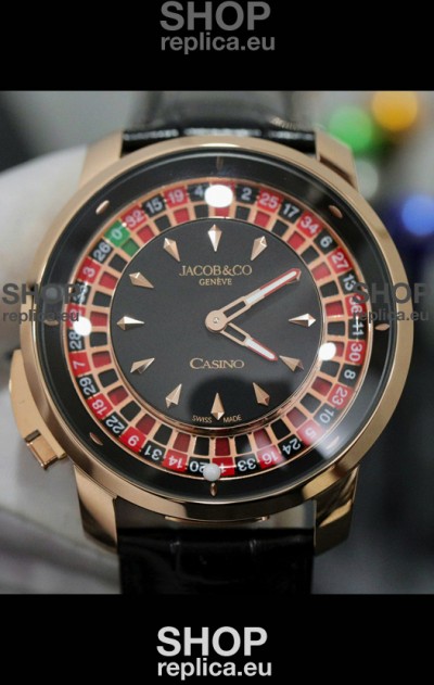 Jacob and Co Roulette Edition Replica Watch in Rose Gold Casing 