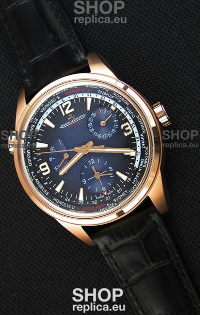 Jaeger-LeCoultre Polaris Geographic Pink Gold Swiss Replica Watch - 904847J
