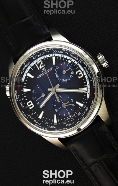 Jaeger-LeCoultre Polaris Geographic Steel Case Swiss Replica Watch - 904847J