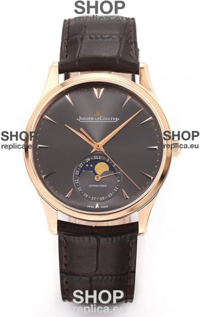 Jaeger LeCoultre Master Ultra Thin Moon Pink Gold 1:1 Mirror Replica Watch