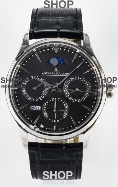 Jaeger LeCoultre Super Clone Master Ultra-Thin Perpetual Calendar Grey Dial Watch