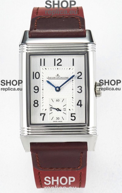 Jaeger-LeCoultre Reverso Super Clone DuoFace Black/White Steel Replica Watch 