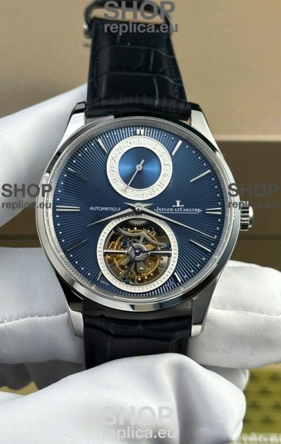 Jaeger LeCoultre Master Ultra-Thin Tourbillon Blue Dial Stainless Steel Casing