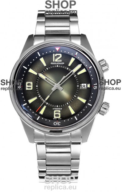 Jaeger LeCoultre Polaris Date Green Dial Steel Strap 1:1 Mirror Replica Watch 42MM