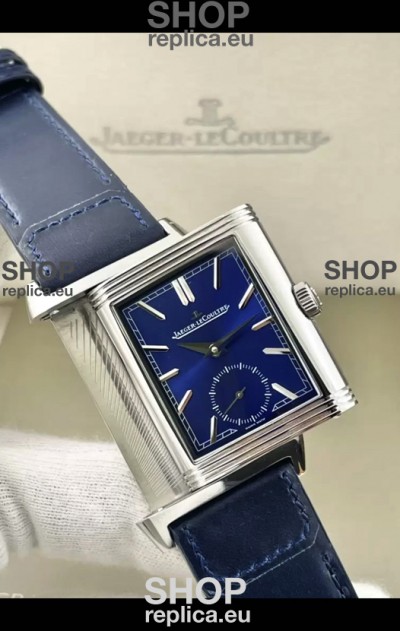 Jaeger-LeCoultre Reverso DuoFace Steel Casing Watch Blue Dial in Swiss Automatic Movement