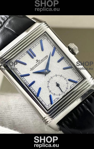 Jaeger-LeCoultre Reverso DuoFace Steel Casing Watch Nay Blue Dial in Swiss Automatic Movement