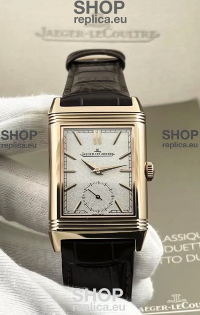 Jaeger-LeCoultre Reverso DuoFace Rose Gold Casing Watch Brown Dial in Swiss Automatic Movement