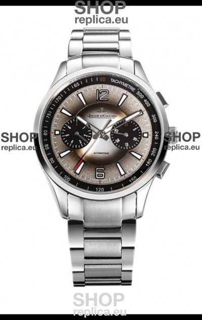 Jaeger LeCoultre Polaris Chronograph Stainless Steel Casing Grey Dial Swiss Replica Watch 