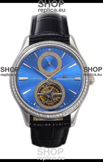 Jaeger LeCoultre Master Ultra-Thin Tourbillon Blue Dial Stainless Steel Casing
