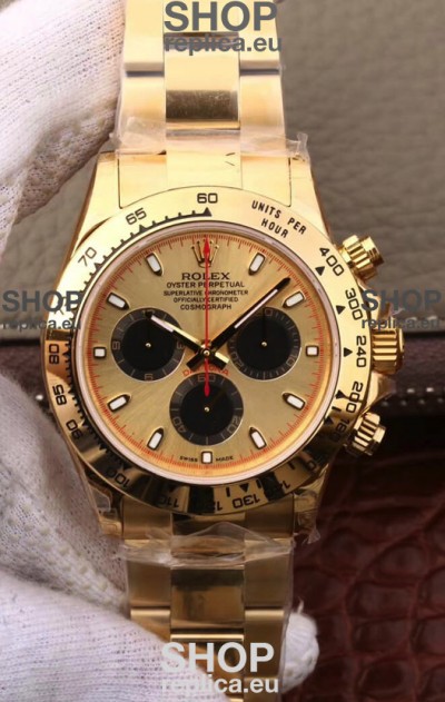 Rolex Cosmograph Daytona 116508 Yellow Gold Original Cal.4130 Movement - 904L Steel Watch