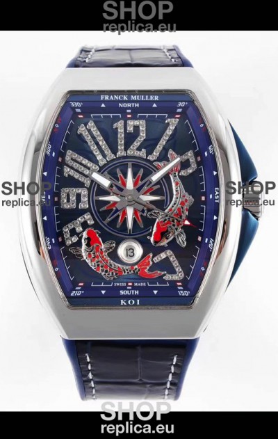 Franck Muller Vanguard KOI V45 YT SC DT AC BL KOI 2 Swiss Replica Watch 