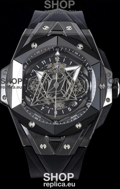 Hublot Big Bang UNICO Sang Bleu II Black Ceramic 1:1 Mirror Quality Swiss Replica Watch 