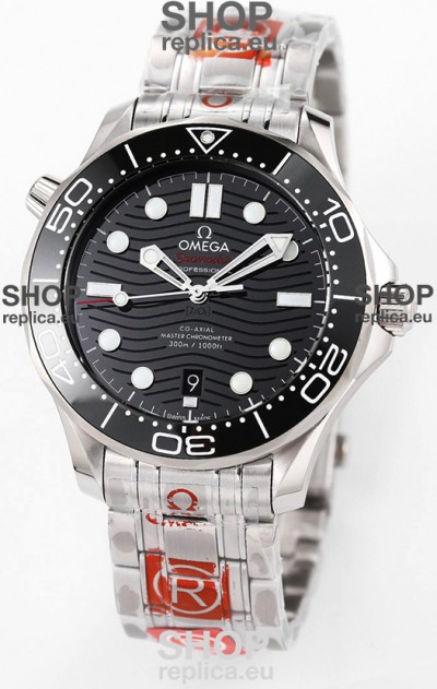 Omega Seamaster 300M Master Chronometer Black Swiss 904L Steel 1:1 Mirror Replica Watch