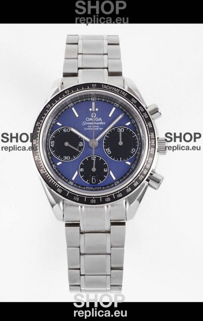 Omega Speedmaster Racing 904L Steel Chronograph 1:1 Mirror Replica in Blue Dial