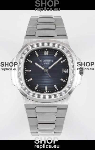 Patek Philippe Nautilus 5711/1A Blue Dial 1:1 Mirror Swiss Replica Watch in 904L Steel 