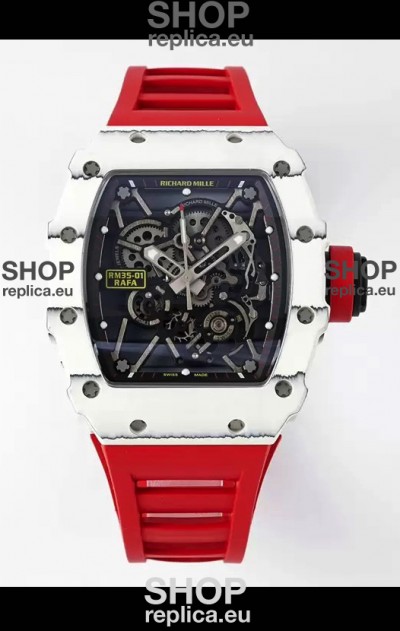 Richard Mille RM35-01 Rafael Nadal Carbon Fiber Casing with Genuine Tourbillon Super Clone Watch 