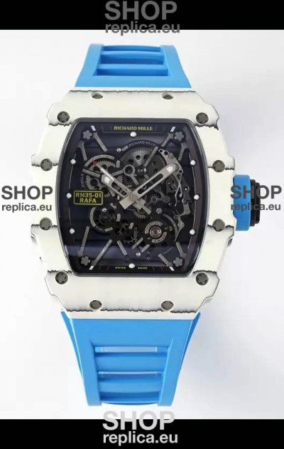 Richard Mille RM35-01 Rafael Nadal Carbon Fiber Casing with Genuine Tourbillon Super Clone Watch 