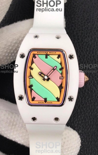 Richard Mille RM-07 Bon Bon White Ceramic Ladies 1:1 Swiss Replica Watch 