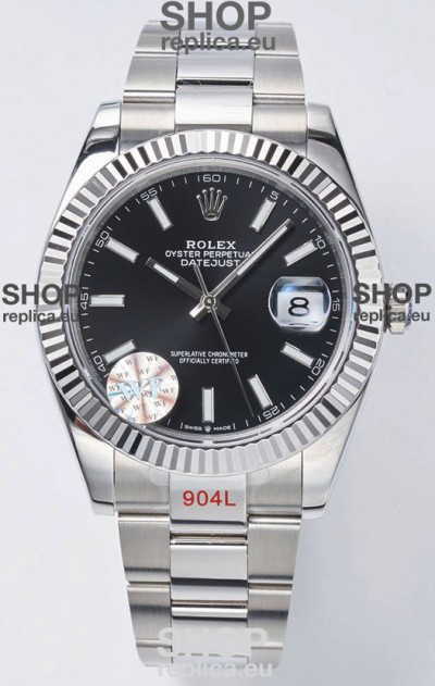 Rolex Datejust Cal.3235 Movement Swiss Watch 1:1 Mirror Replica 904L Steel 41MM - Black Dial 