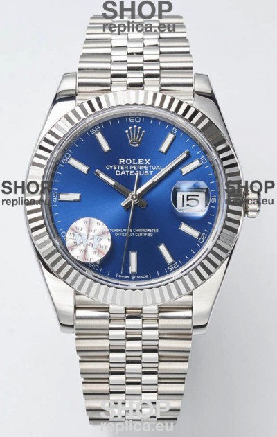 Rolex Datejust Cal.3235 Movement Swiss Watch 1:1 Mirror Replica 904L Steel 41MM - Blue Dial 