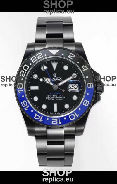Rolex GMT Masters II REF.126710BLRO Batman BLAKEN Swiss Replica - 904L Steel in DLC Coating
