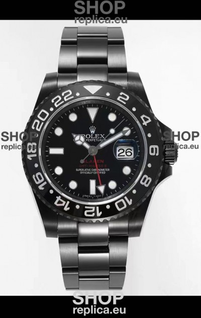 Rolex GMT Masters II REF.126710BLRO BLAKEN Swiss Replica - 904L Steel in DLC Coating