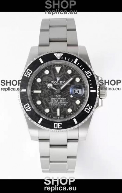 Rolex Submariner DiW Stainless Steel Casing Black Ceramic Bezel Edition Watch 