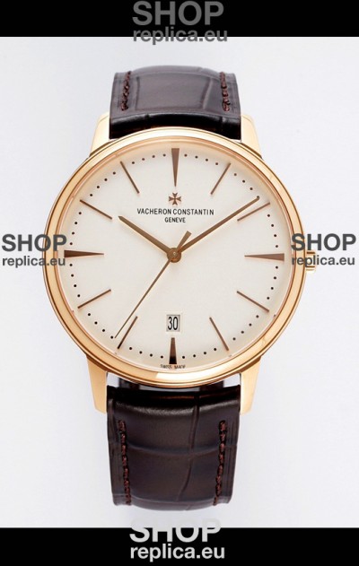 Vacheron Constantin Patrimony Rose Gold 1:1 Mirror Replica Watch 40MM 904L Steel 