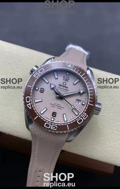 Omega Seamaster Planet Ocean 600M 43.50 MM Steel Casing with Beige Dial 1:1 Mirror Replica