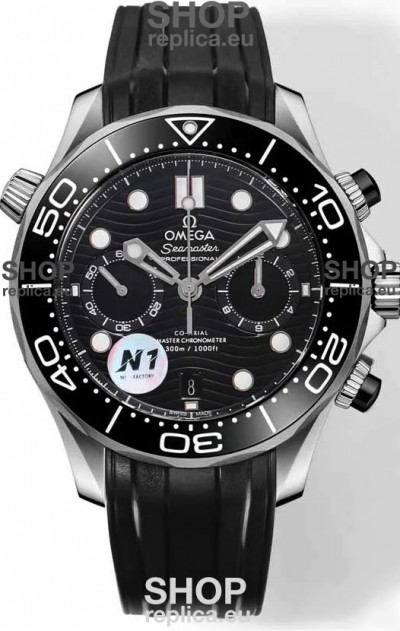 Omega Seamaster Co-Axial Master Chronograph Stainless Steel Black Dial 44MM 1:1 Mirror Replica