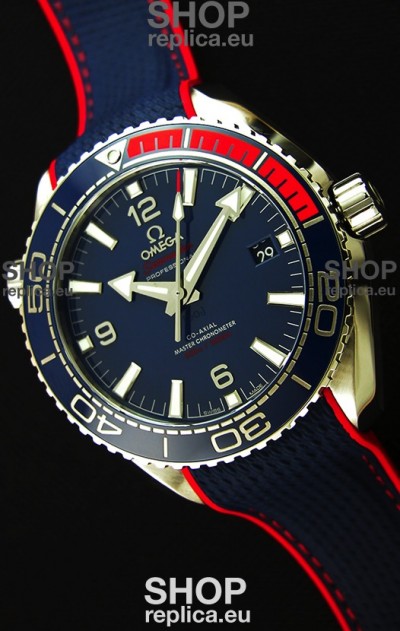 Omega Seamaster Planet Ocean Pyeong Chang 2018 Edition Swiss Replica Watch 1:1 Mirror Edition