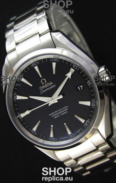 Omega Master Co-Axial Aqua Terra 150M Black Dial 1:1 Mirror Replica