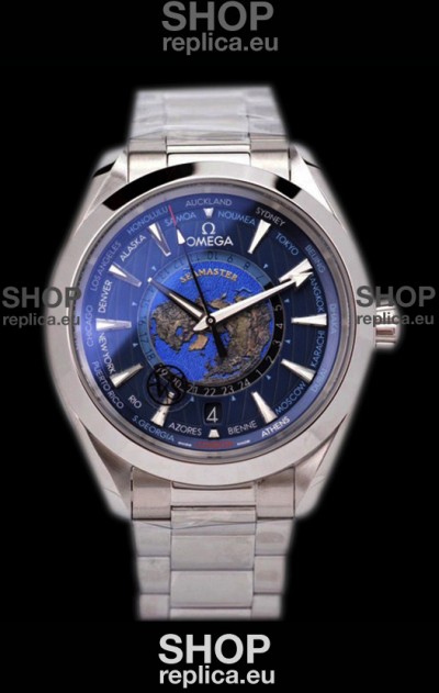 Omega Seamaster Aqua Terra 150M GMT Worldtime Swiss Replica Watch 