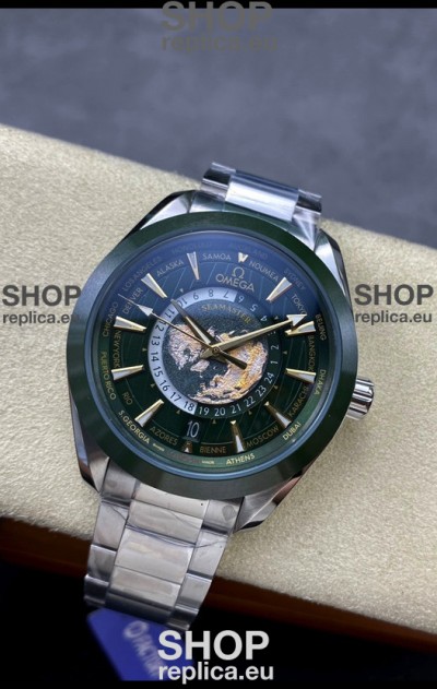 Omega Seamaster Aquaterra 150M Worldtimer Black Dial 1:1 Mirror Replica Watch