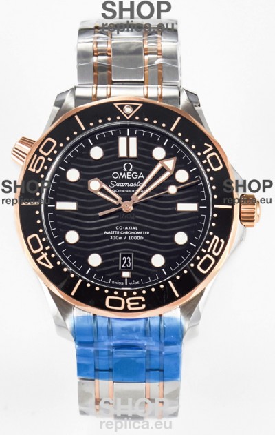 Omega Seamaster Super Clone 300M Master Chronometer Blue Swiss 2 Tone Watch