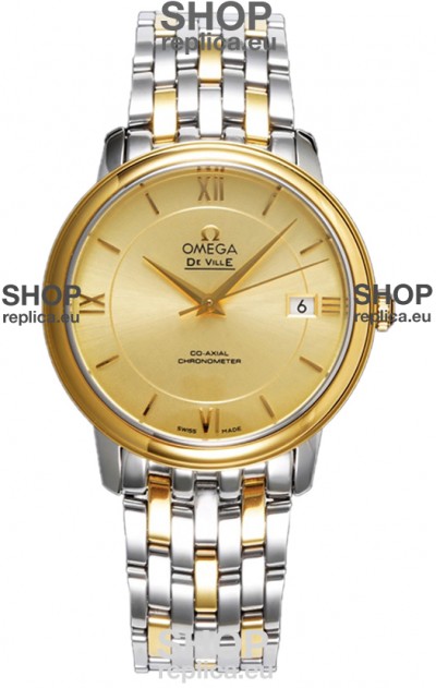 Omega De Ville Co-Axial Chronometer 36.8MM Swiss Replica Watch in Two Tone Casing