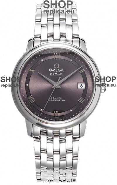 Omega De Ville Co-Axial Chronometer 36.8MM Swiss Replica Watch in Grey Dial 