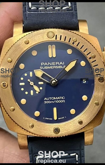 Panerai Submersible PAM01074 Blue Abisso Edition 1:1 Mirror Replica Watch in Blue Dial 42MM