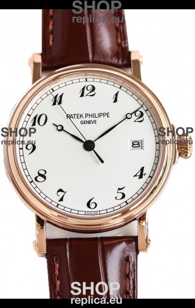 Patek Philippe Calatrava 5153J Rose Gold 1:1 Mirror Swiss Replica Watch 