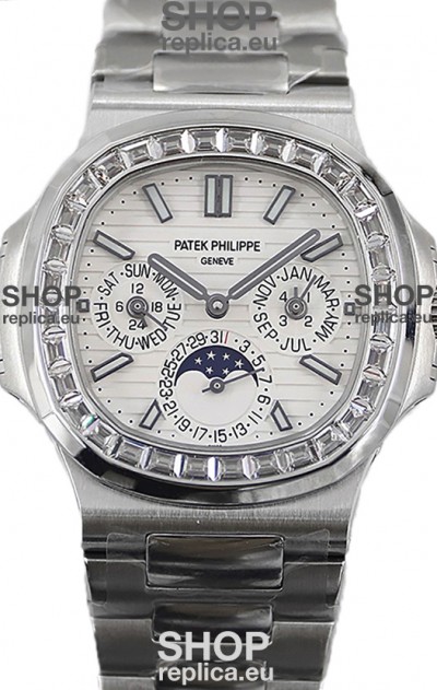 Patek Philippe Nautilus 5740 Perpetual Calendar Stainless Steel White Dial Swiss Replica Watch 