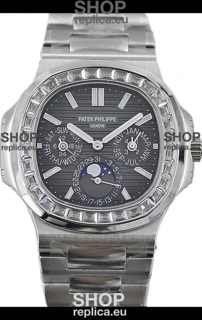 Patek Philippe Nautilus 5740 Perpetual Calendar Stainless Steel Grey Dial Swiss Replica Watch 