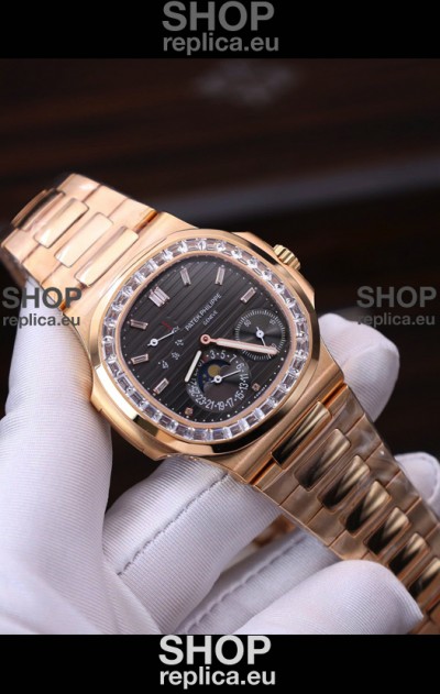 Patek Philippe Nautilus 5712R 1:1 Quality Swiss Replica Watch in Black Dial