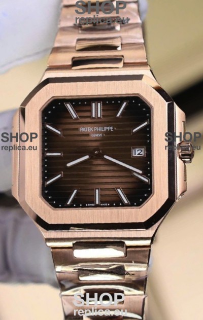Patek Philippe Cubitus 5821 Rose Gold Brown Dial Swiss Replica Watch